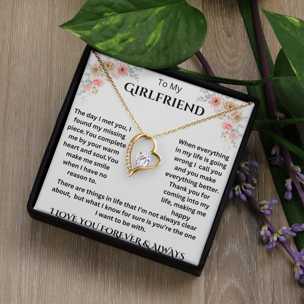 To My Girlfriend Forever Love Necklace