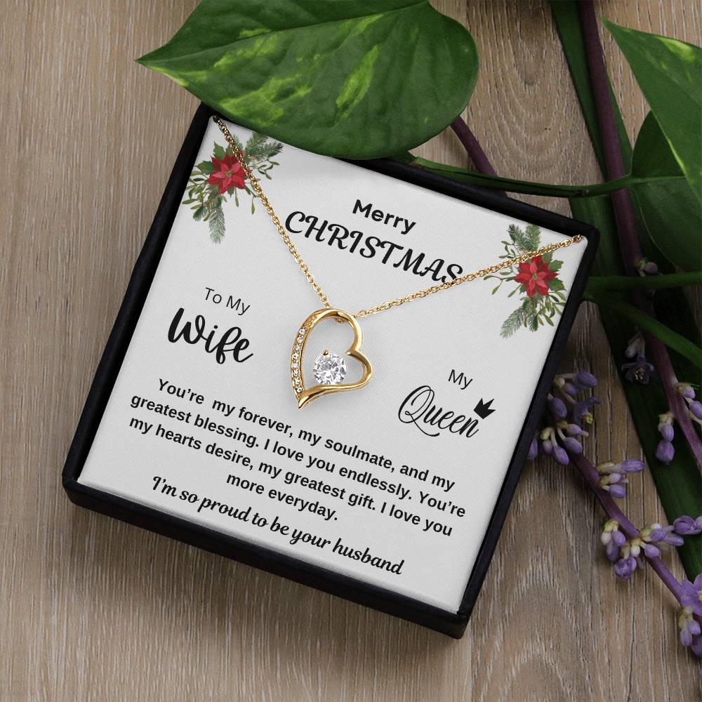 Merry Christmas To My Queen Forever Love Necklace