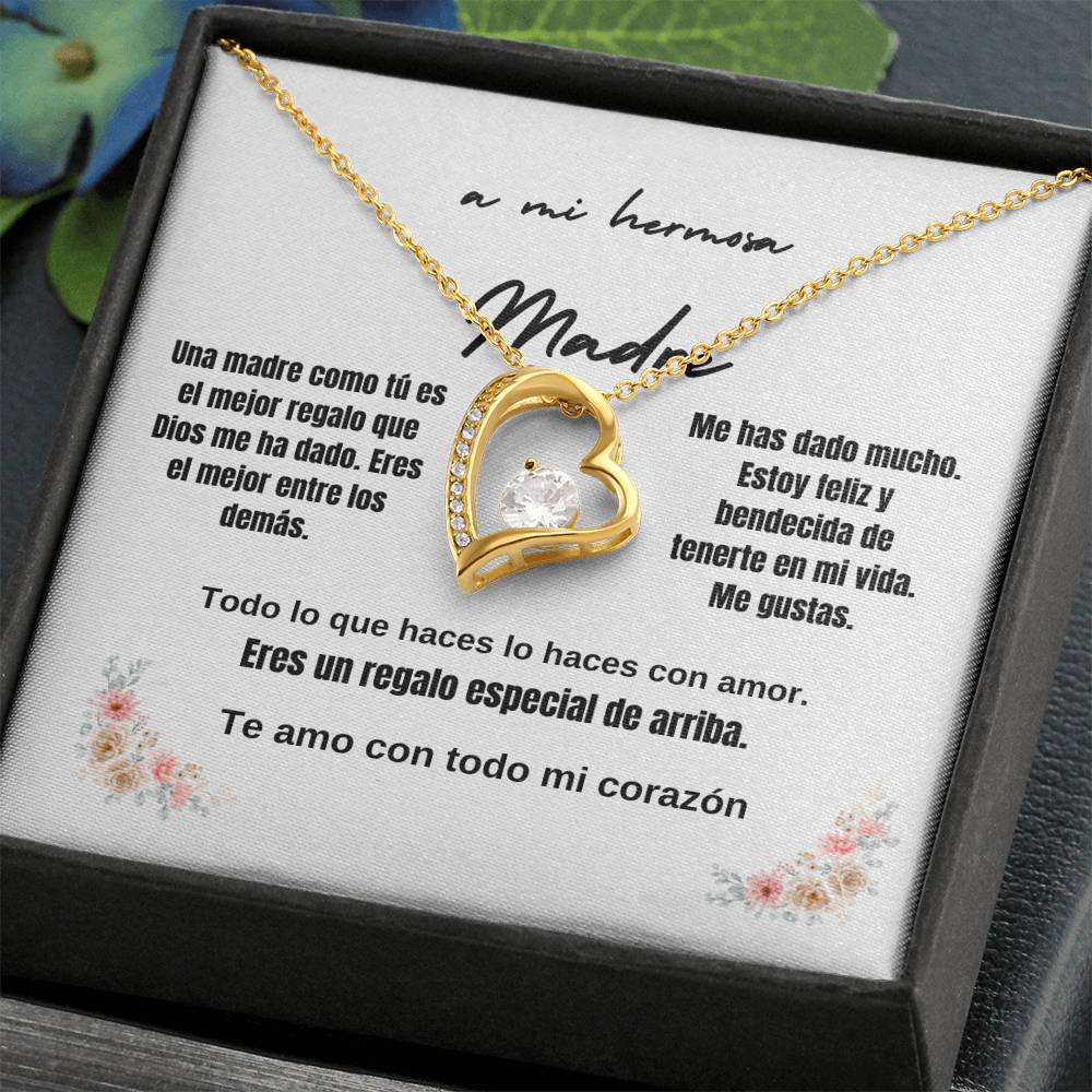 To my Mother in Spanish Love knot necklace