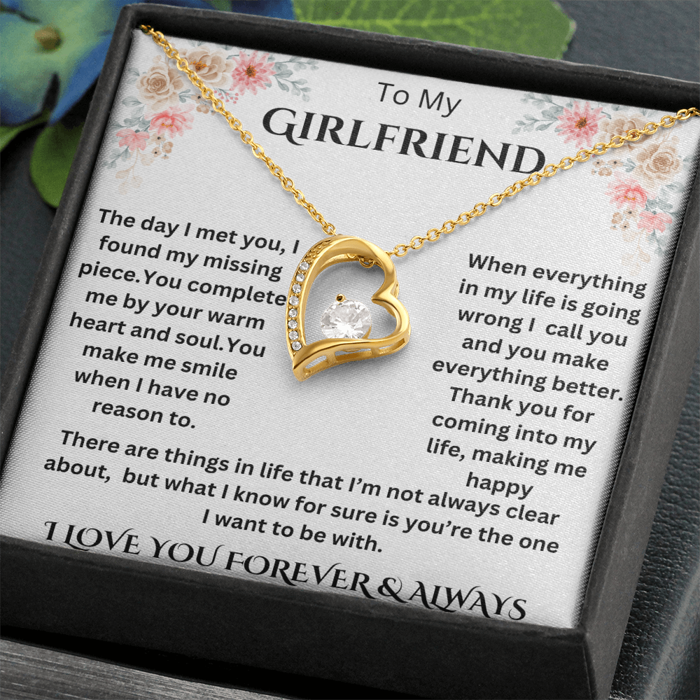 To My Girlfriend Forever Love Necklace