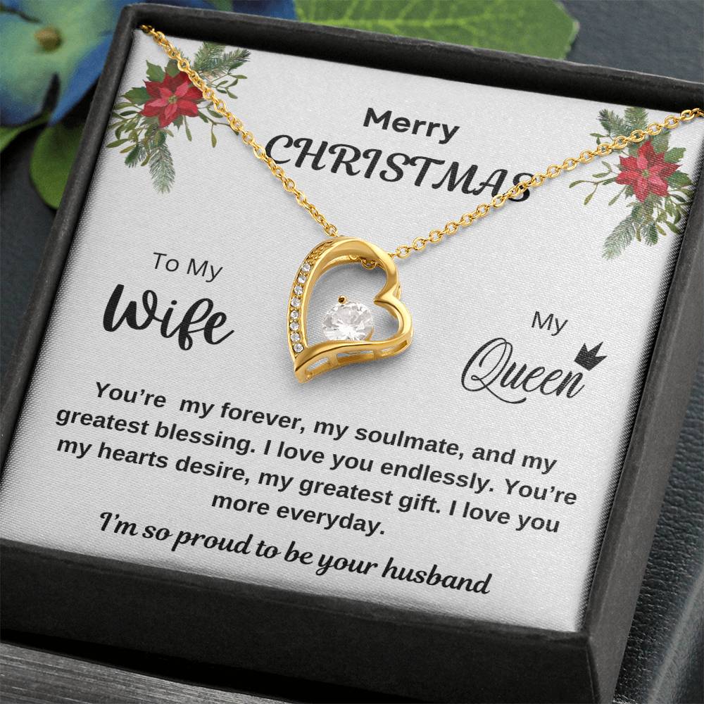 Merry Christmas To My Queen Forever Love Necklace