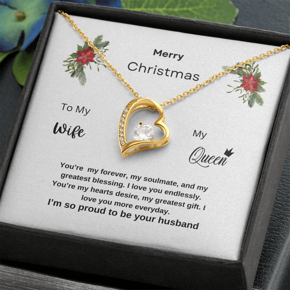 Merry Christmas To My  Queen Forever Love Necklace