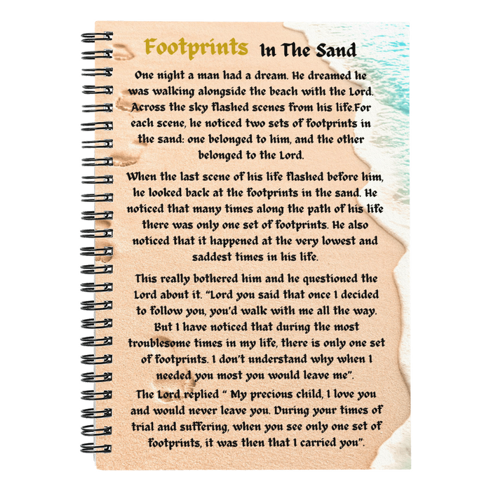 Footprints Spiral Notebook