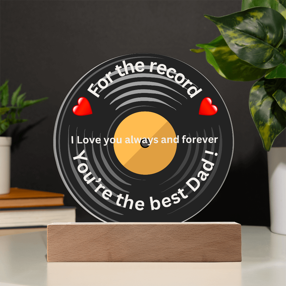 For the Record Printed Acrylic Circle Plaque