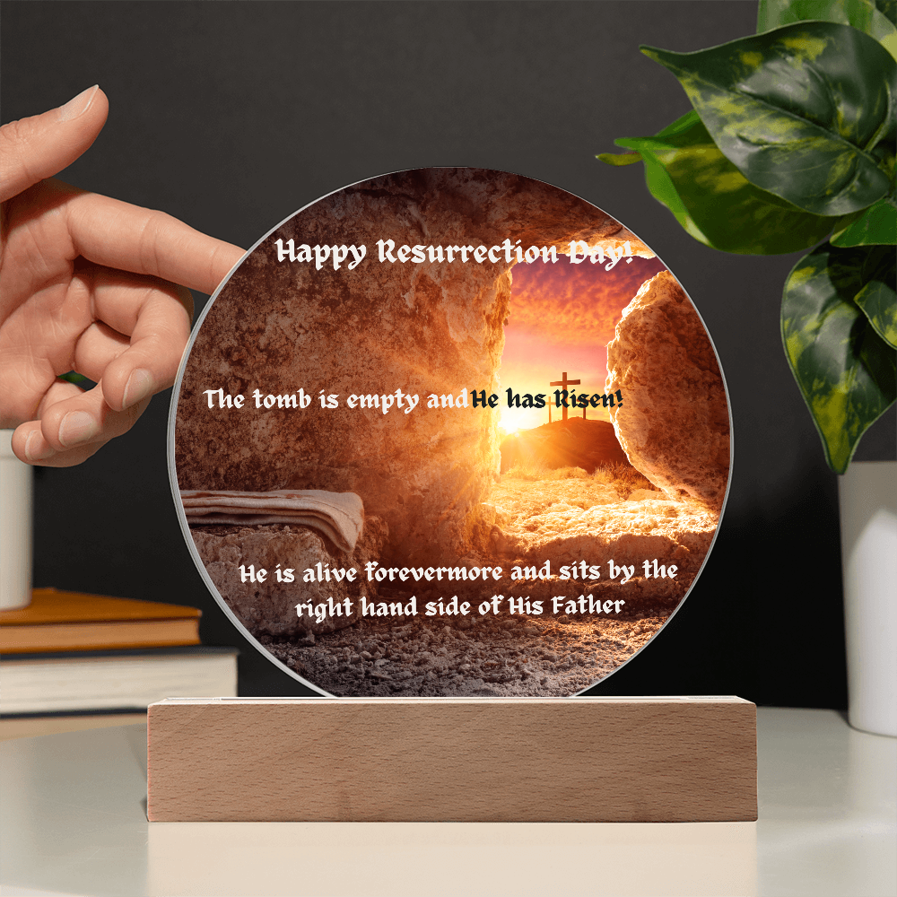Happy Resurrection Day! Printed Acrylic Circle Plaque