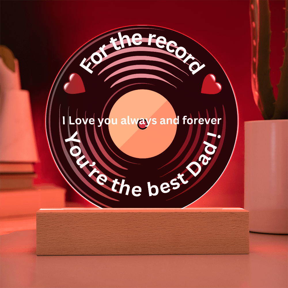 For the Record Printed Acrylic Circle Plaque