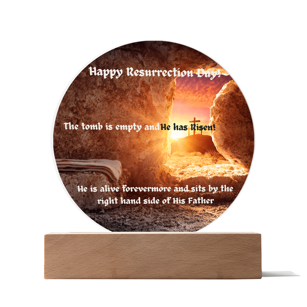 Happy Resurrection Day! Printed Acrylic Circle Plaque