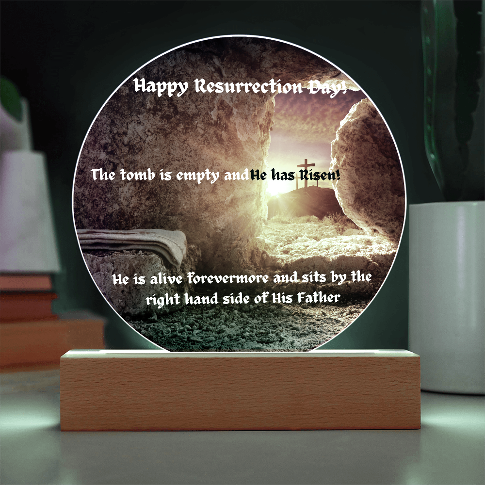 Happy Resurrection Day! Printed Acrylic Circle Plaque