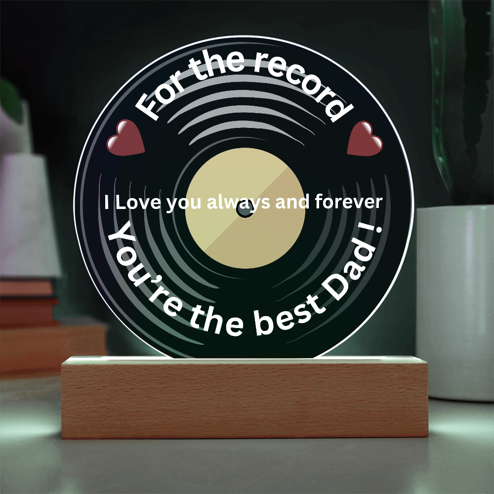 For the Record Printed Acrylic Circle Plaque