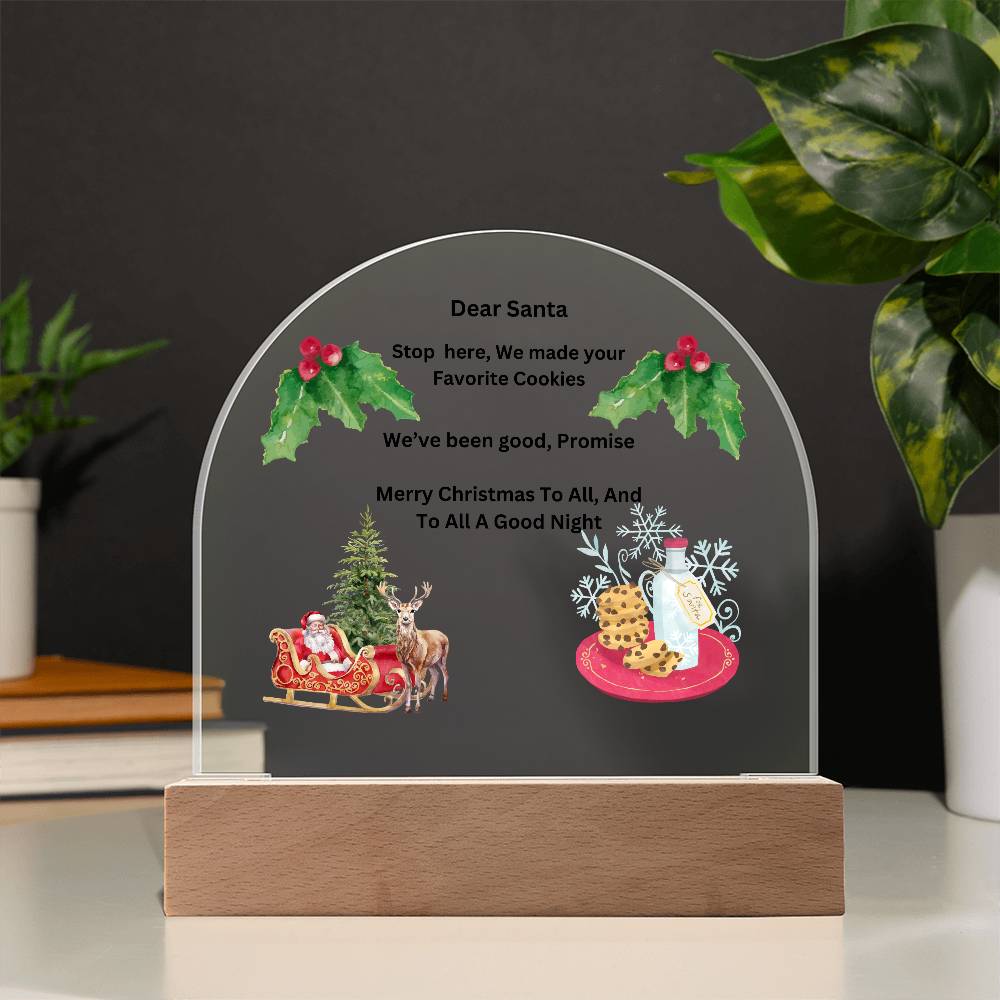 Dear Santa  Christmas Dome Plaque