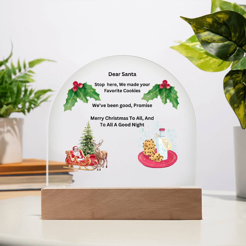 Dear Santa  Christmas Dome Plaque