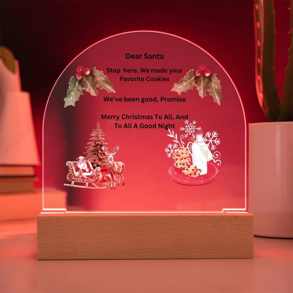 Dear Santa  Christmas Dome Plaque
