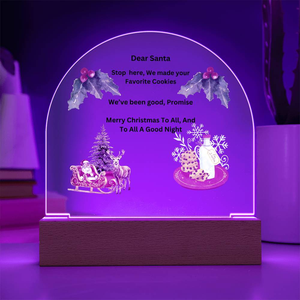 Dear Santa  Christmas Dome Plaque