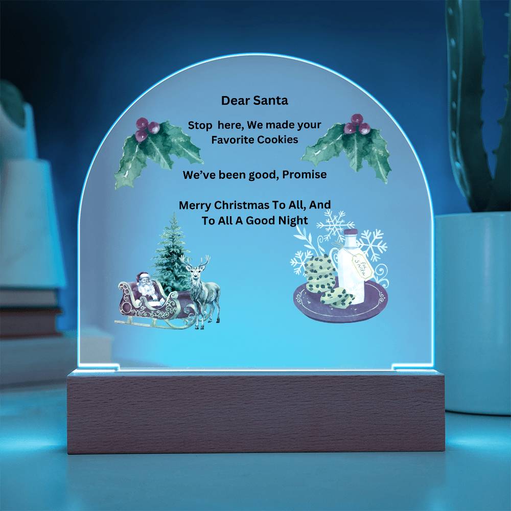 Dear Santa  Christmas Dome Plaque