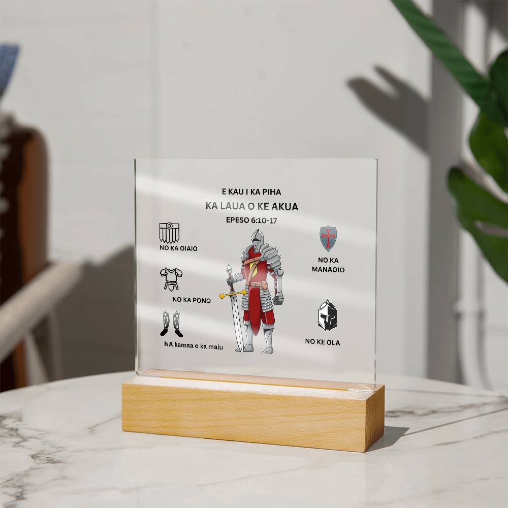 Hawaiian Armor of God Printed Acrylic Plaque