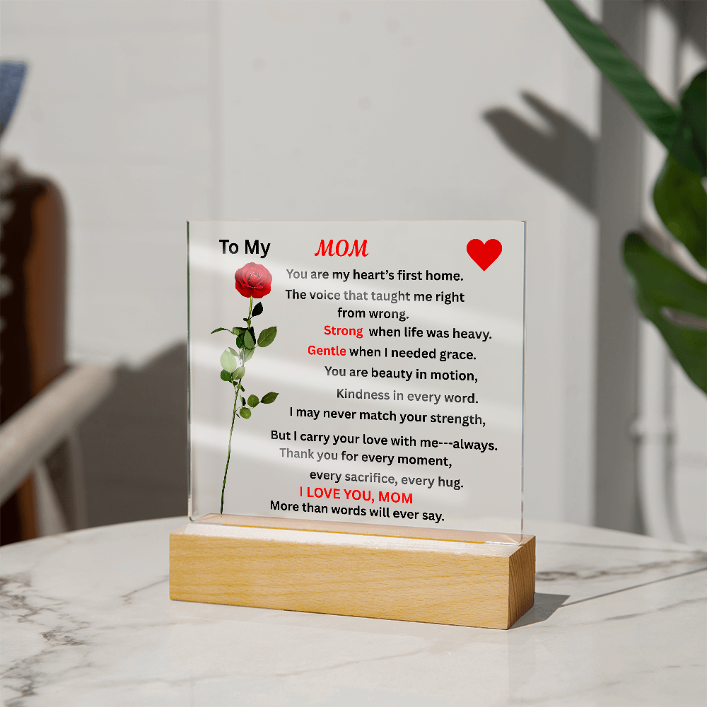 Happy Mother's Day Printed Square Acrylic Plaque