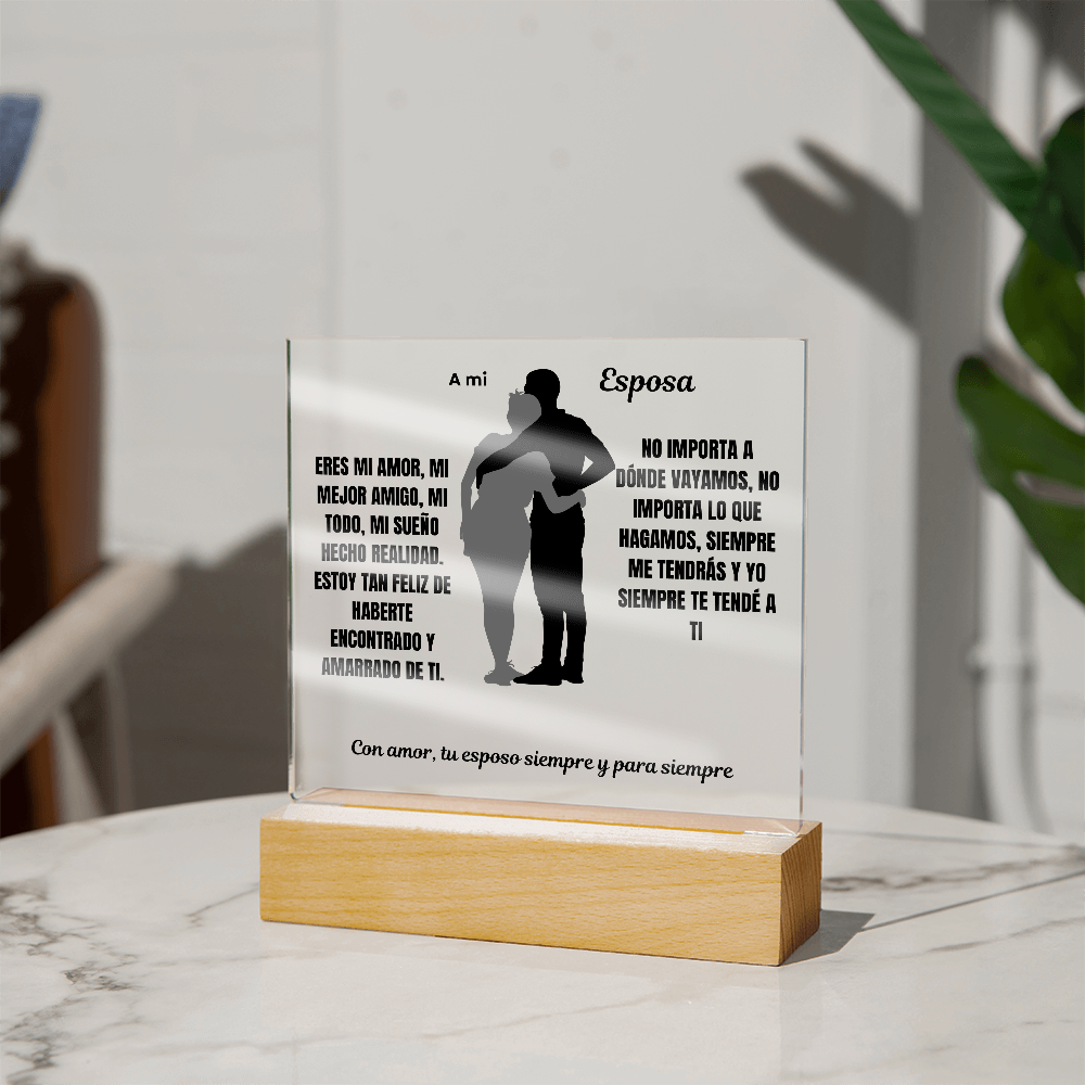 To My Wife Acrylic Square Plaque #2
