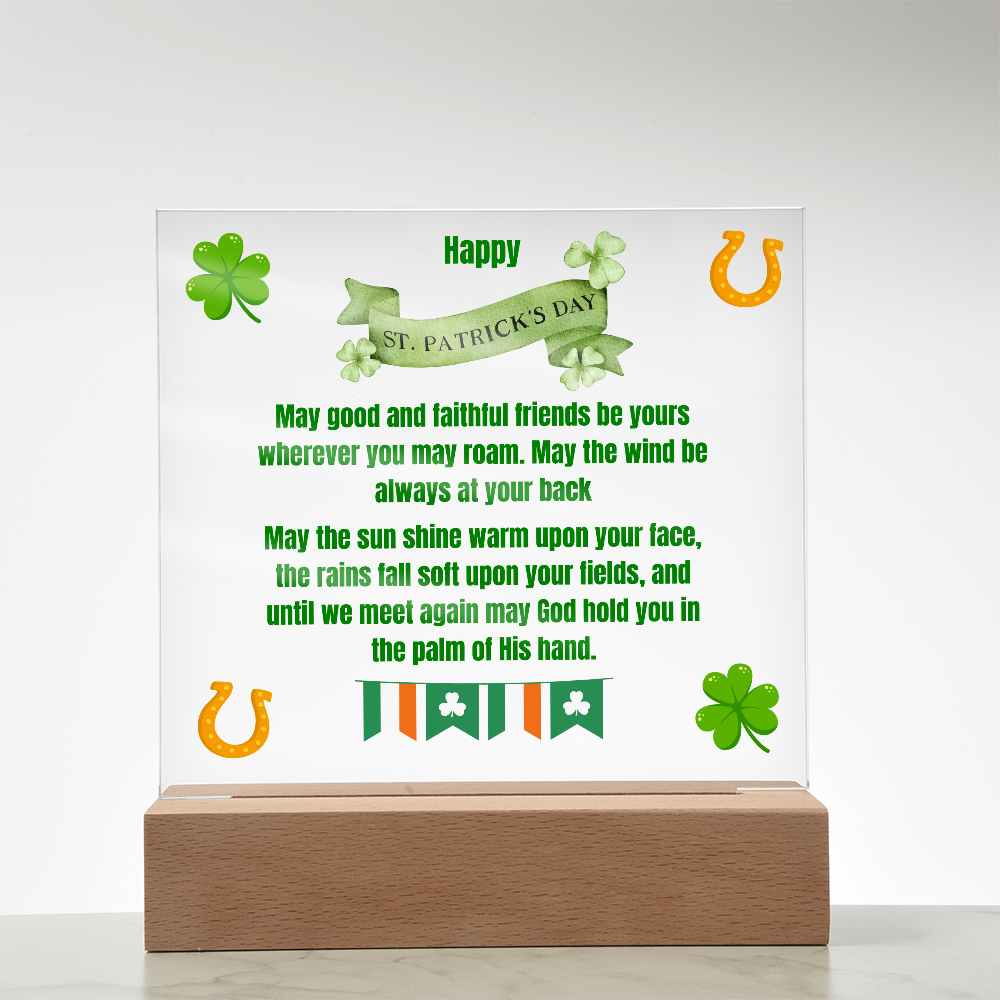 Happy St. Patrick's Day Square Plaque
