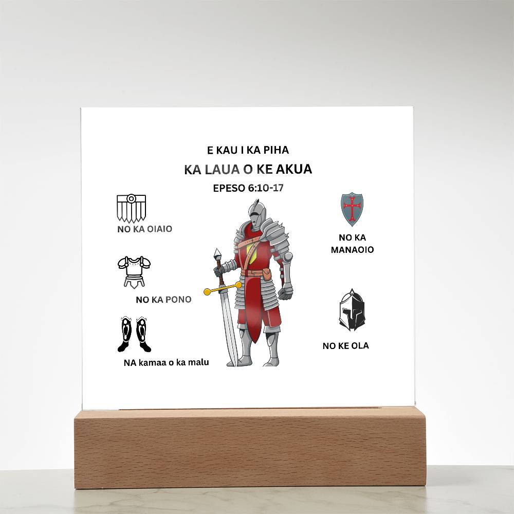Hawaiian Put On The Full Armor of God Acrylic Plaque