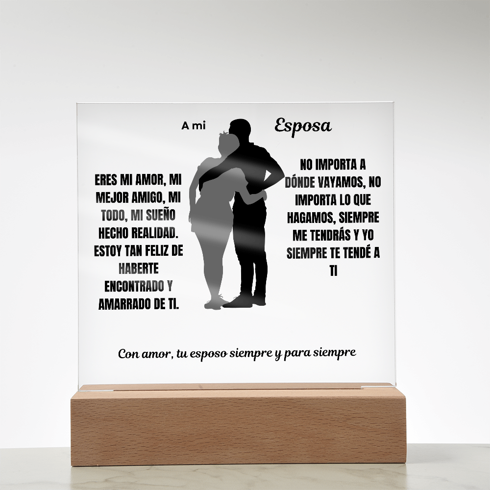 To My Wife Acrylic Square Plaque #2
