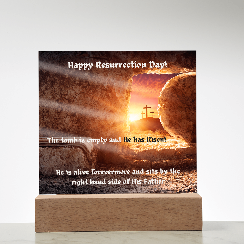 Happy Resurrection Day! Printed Square Acrylic Plaque