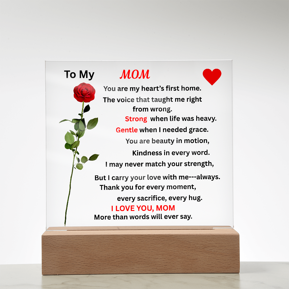 Happy Mother's Day Printed Square Acrylic Plaque