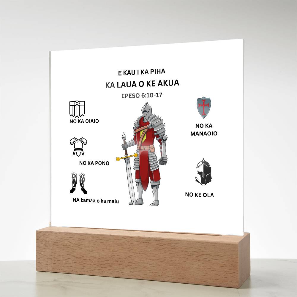 Hawaiian Put On The Full Armor of God Acrylic Plaque
