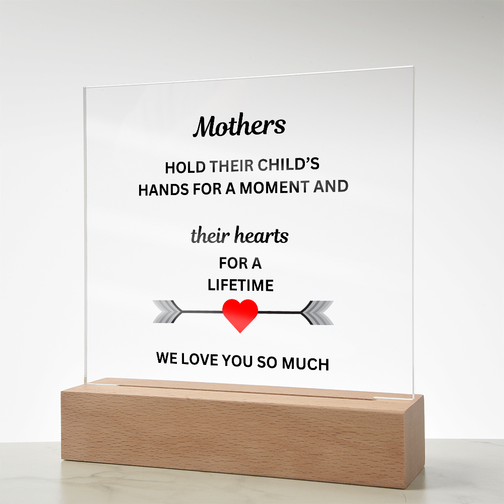 A Mothers Love Printed Acrylic Square Plaque