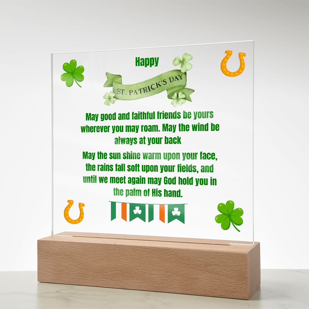 Happy St. Patrick's Day Square Plaque