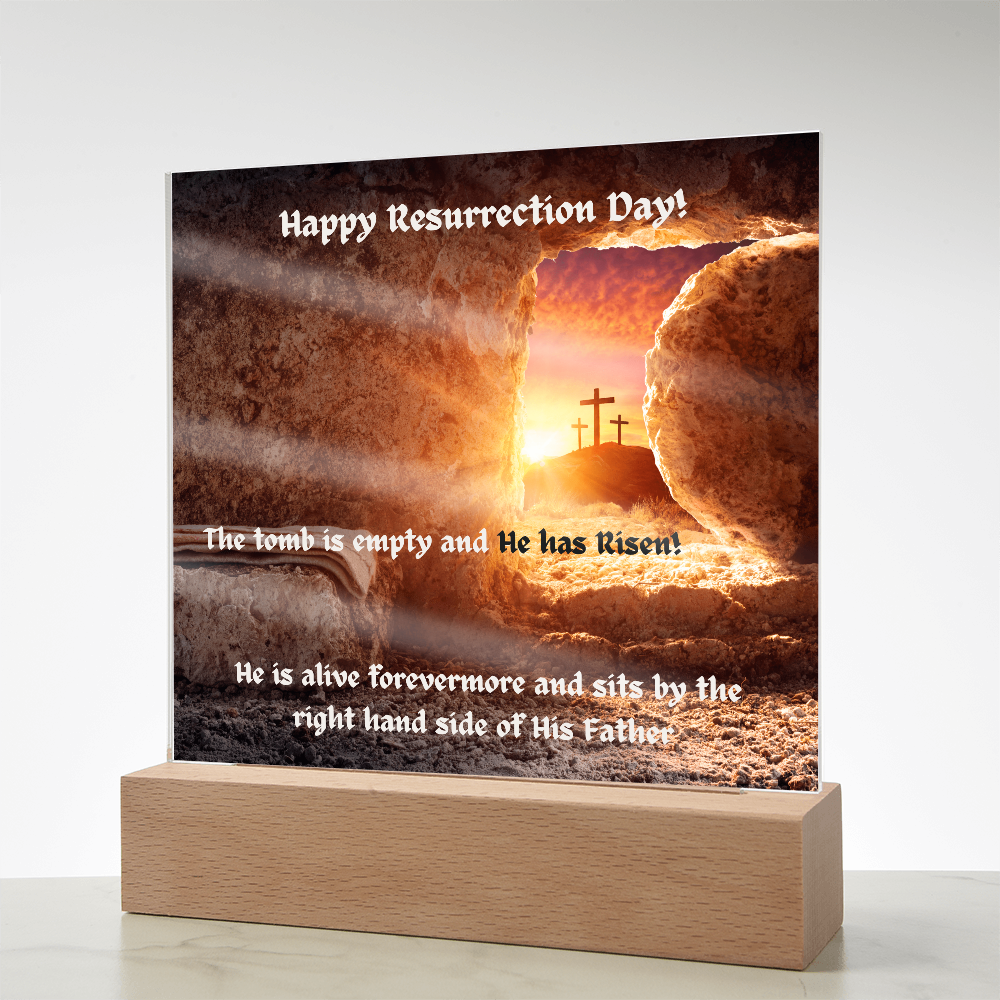 Happy Resurrection Day! Printed Square Acrylic Plaque