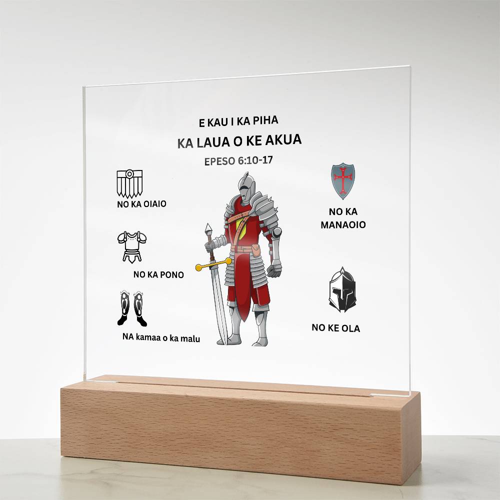 Hawaiian Armor of God Printed Acrylic Plaque