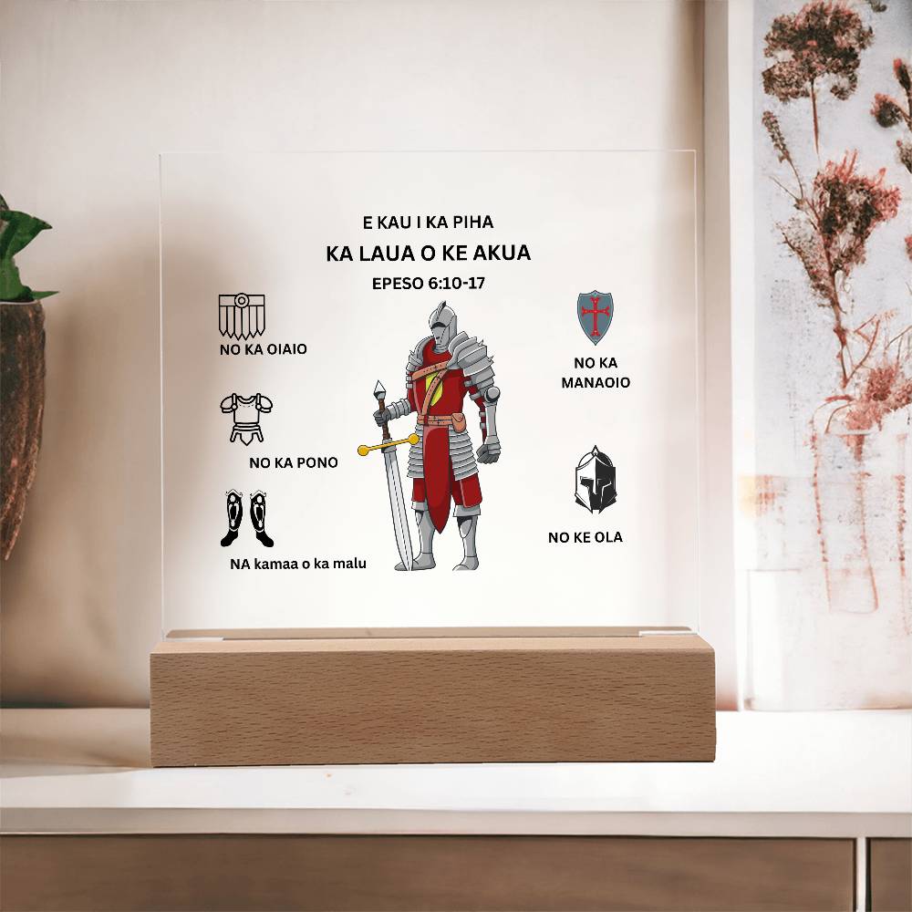 Hawaiian Armor of God Printed Acrylic Plaque