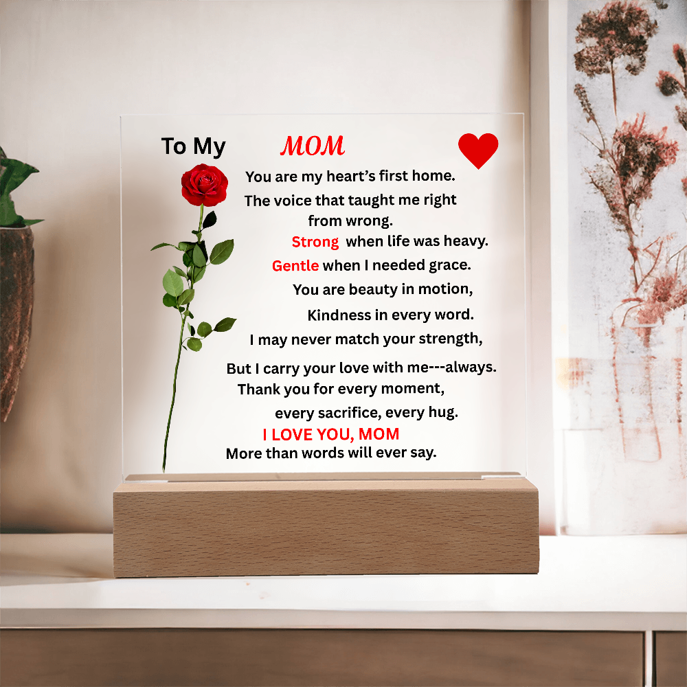 Happy Mother's Day Printed Square Acrylic Plaque