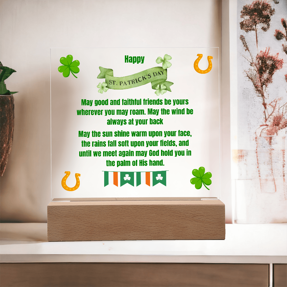 Happy St. Patrick's Day Square Plaque