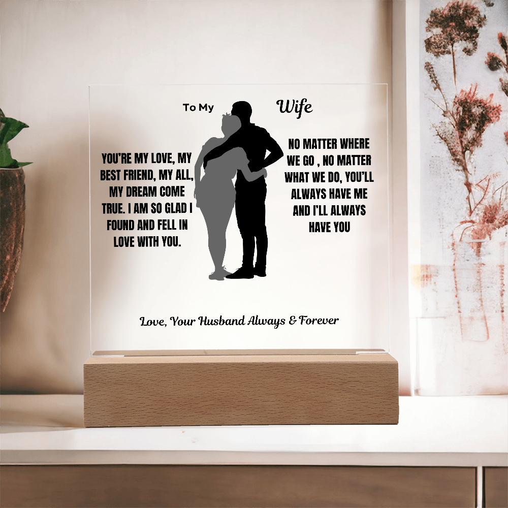 To My Wife Acrylic Square Plaque