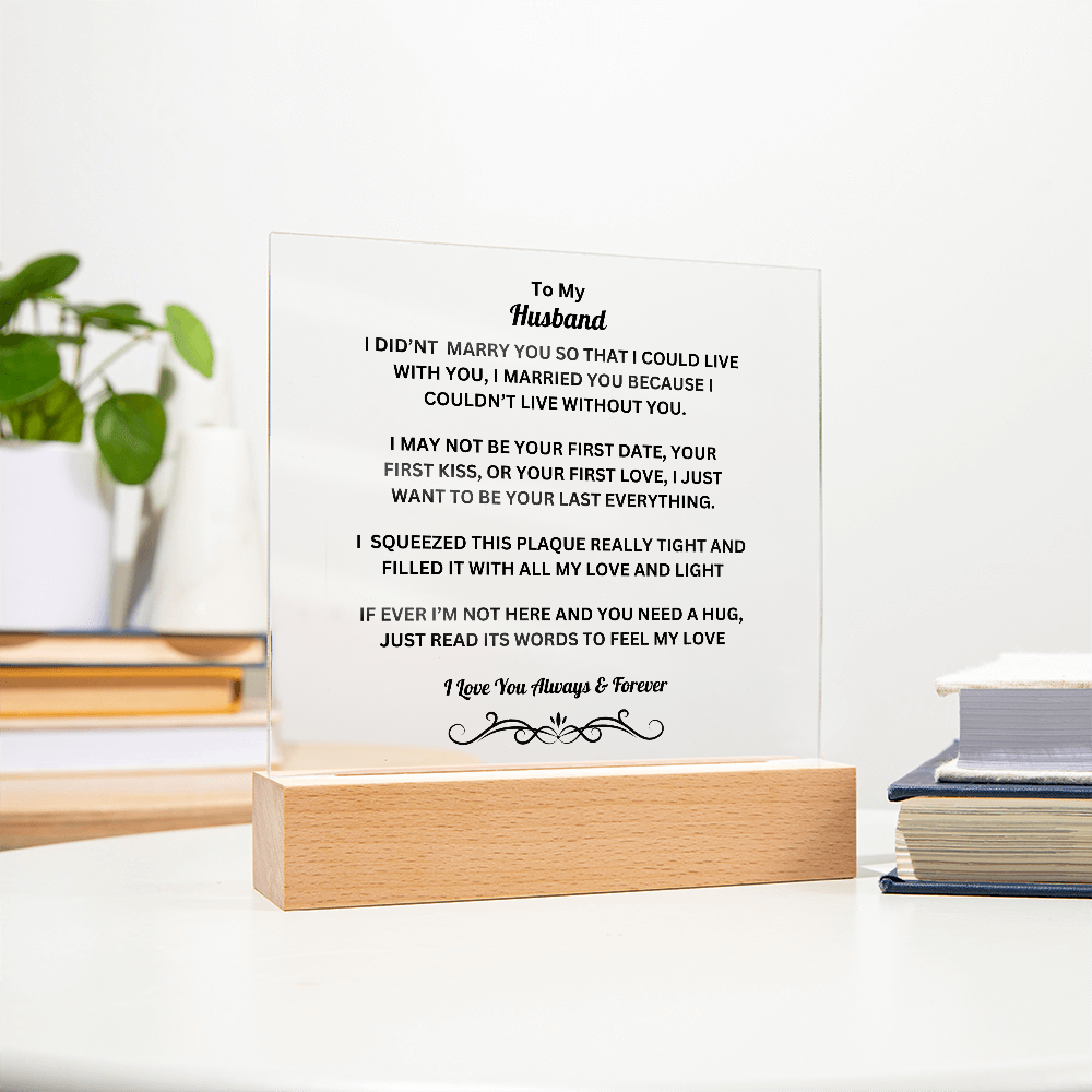 To My Husband Acrylic Square Plaque