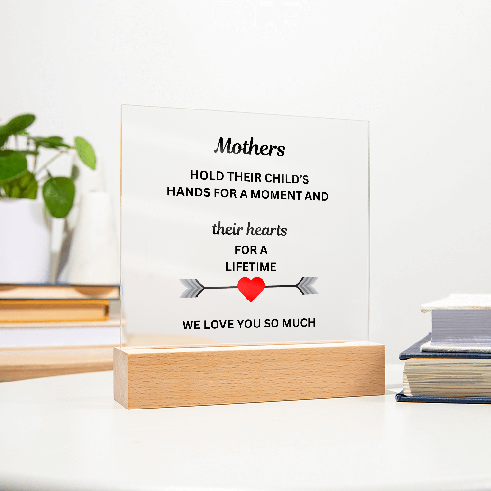 A Mothers Love Printed Acrylic Square Plaque