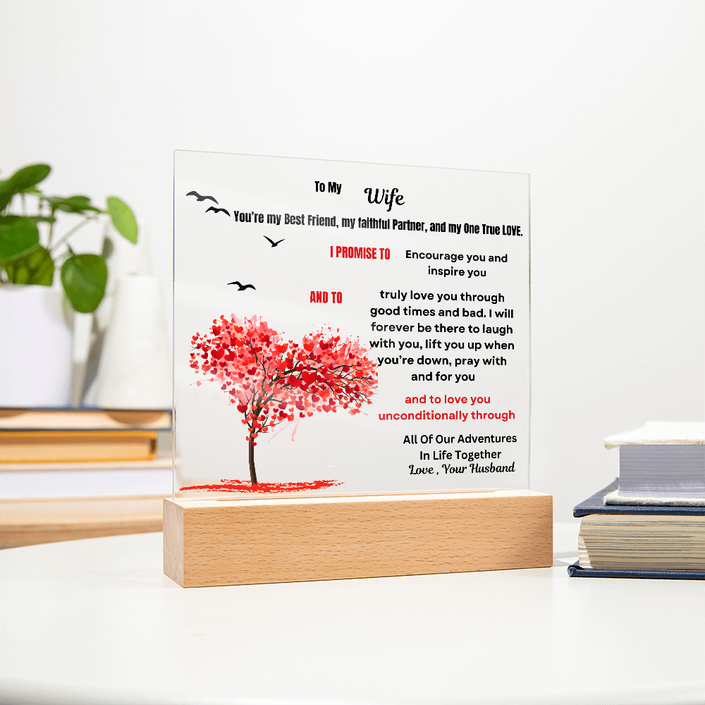To My Wife Acrylic Square Plaque