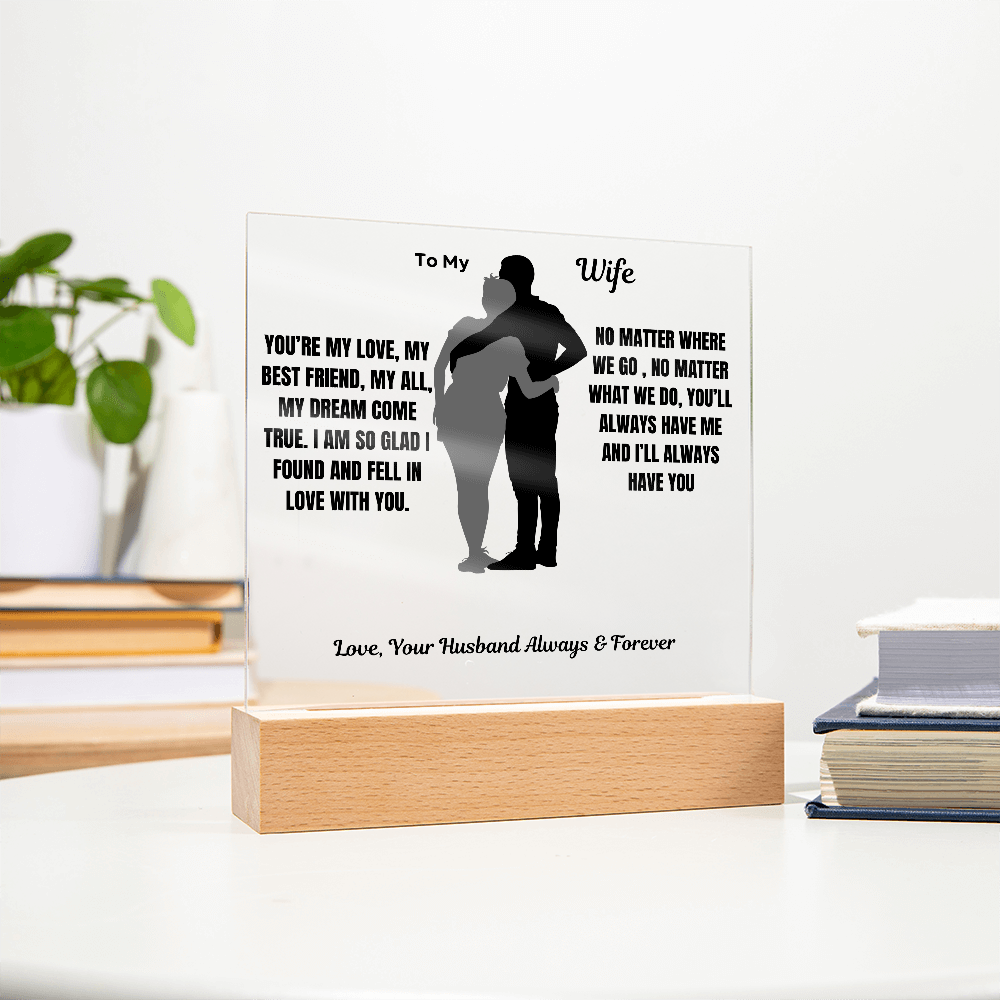 To My Wife Acrylic Square Plaque