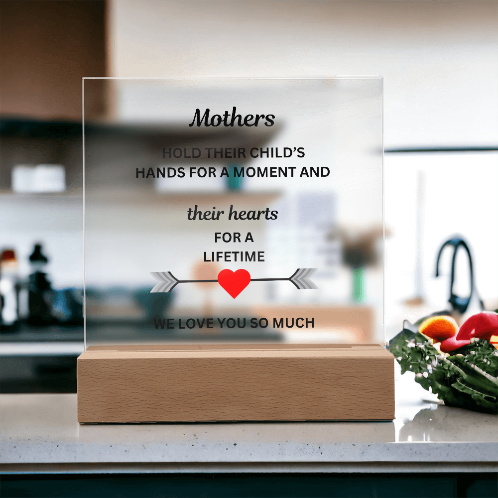 A Mothers Love Printed Acrylic Square Plaque