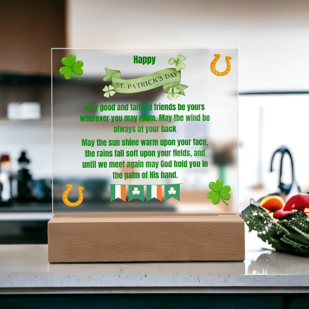 Happy St. Patrick's Day Square Plaque