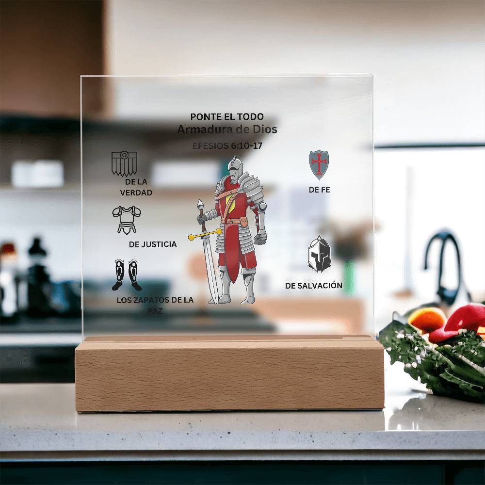 Spanish Armor of God Printed Acrylic Plaque