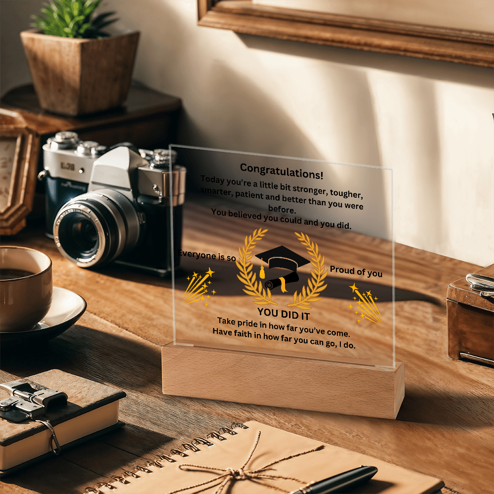 Congratualtions! Graduation Printed Acrylic Square Plaque