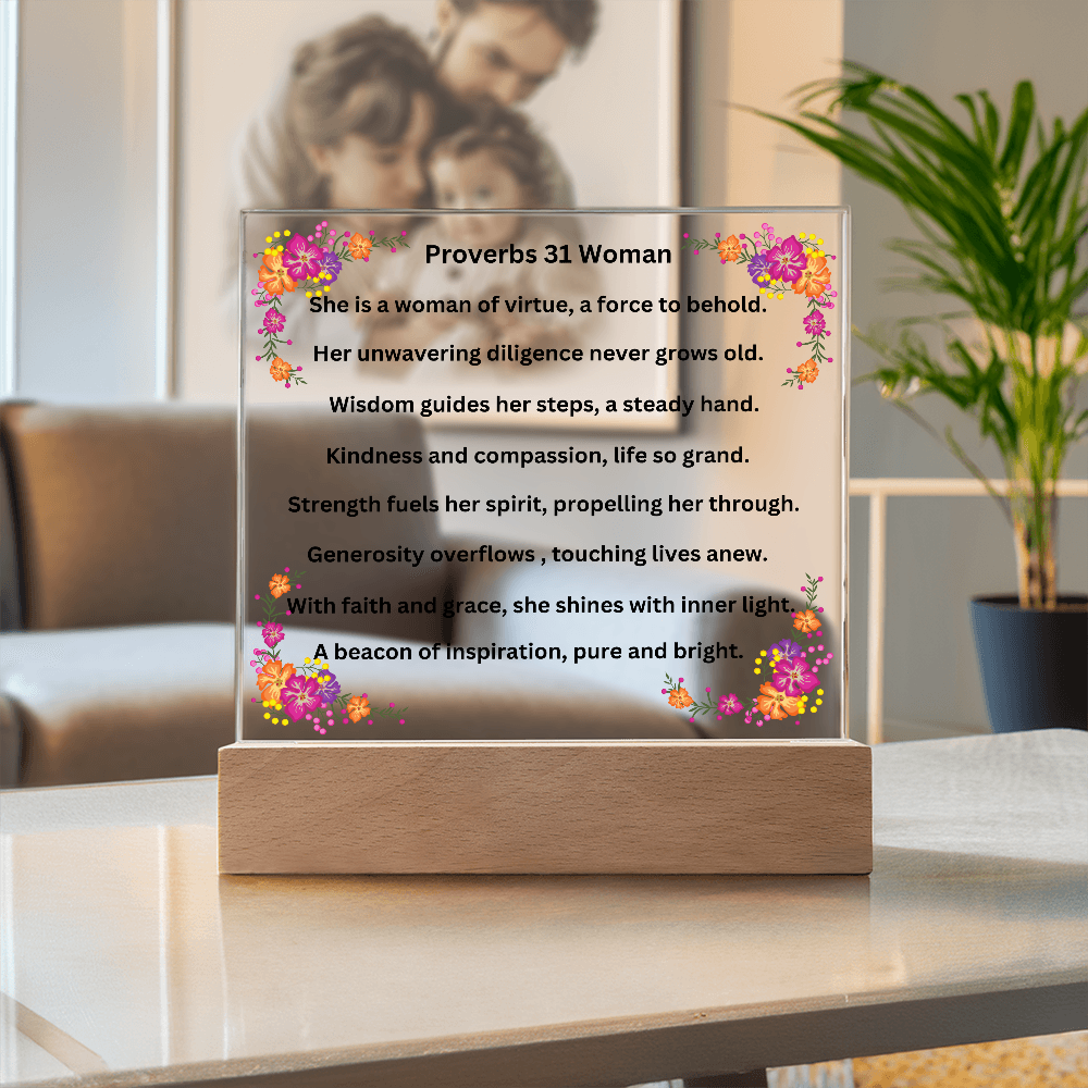 Proverbs 31 Woman Acrylic Square Plaque
