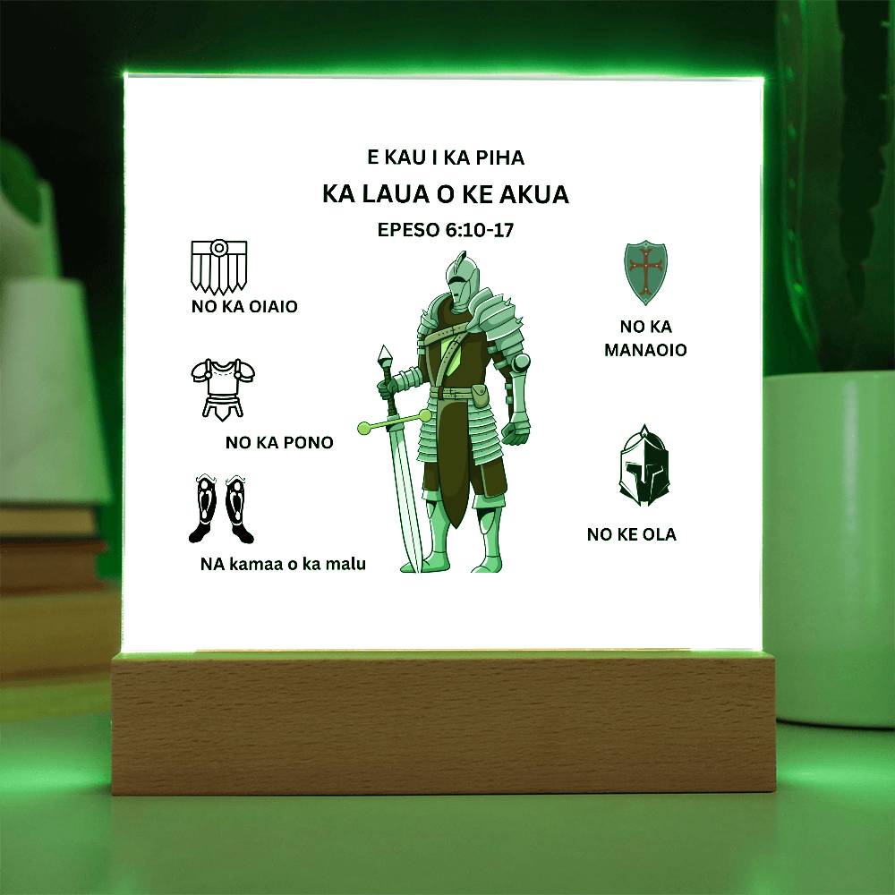 Hawaiian Put On The Full Armor of God Acrylic Plaque
