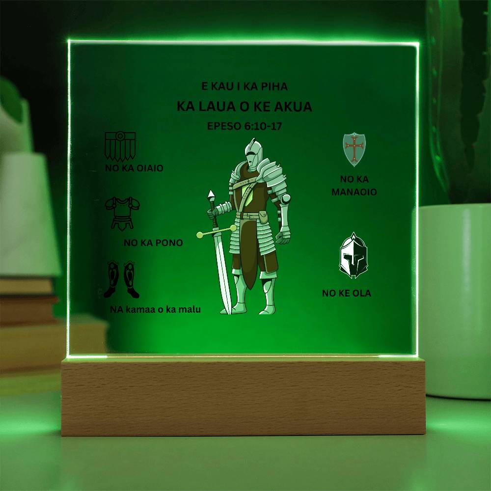 Hawaiian Armor of God Printed Acrylic Plaque