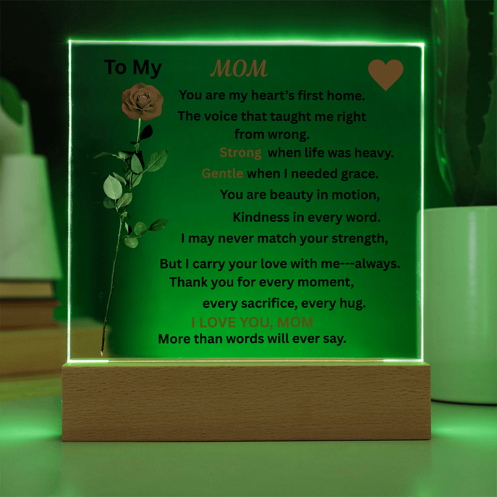 Happy Mother's Day Printed Square Acrylic Plaque
