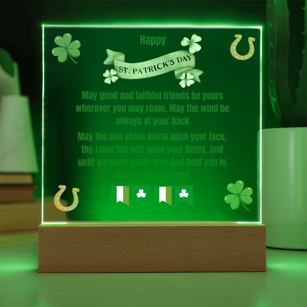 Happy St. Patrick's Day Square Plaque