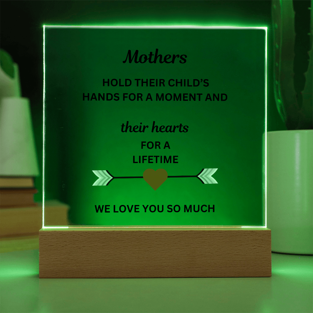 A Mothers Love Printed Acrylic Square Plaque