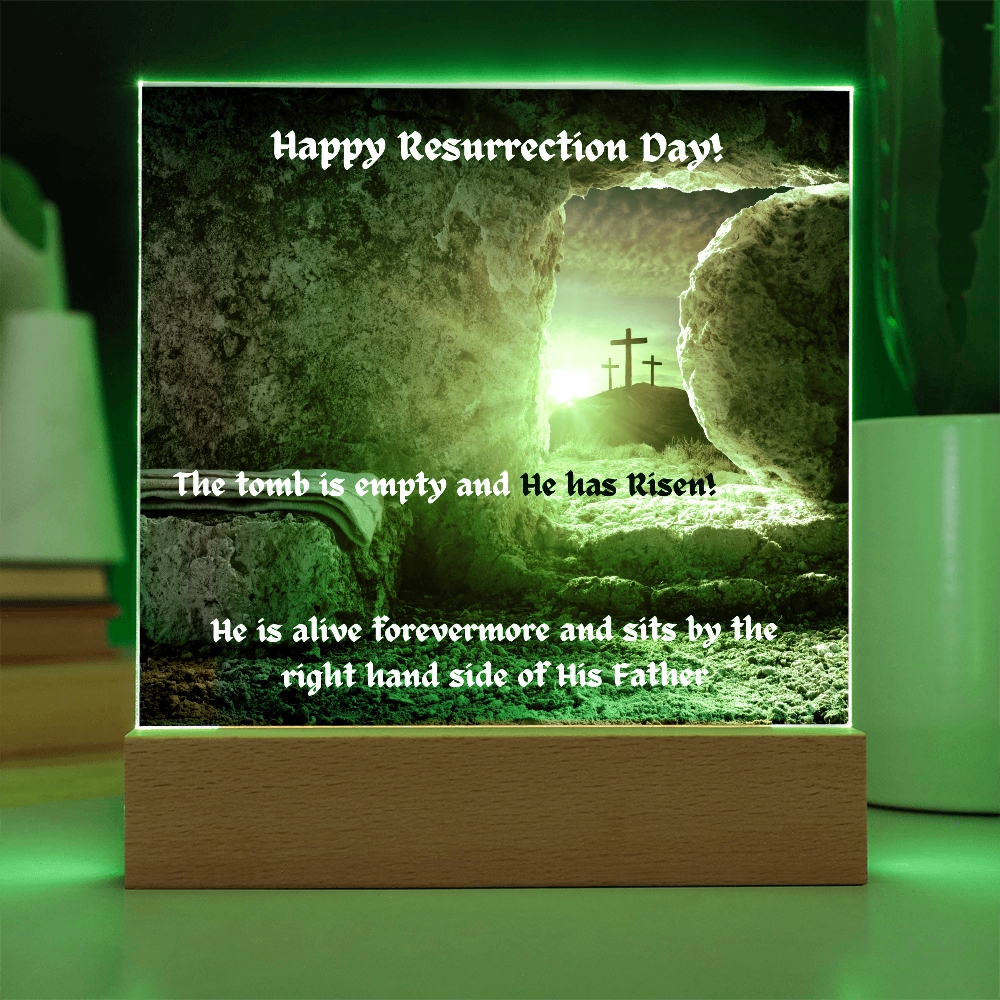 Happy Resurrection Day! Printed Square Acrylic Plaque